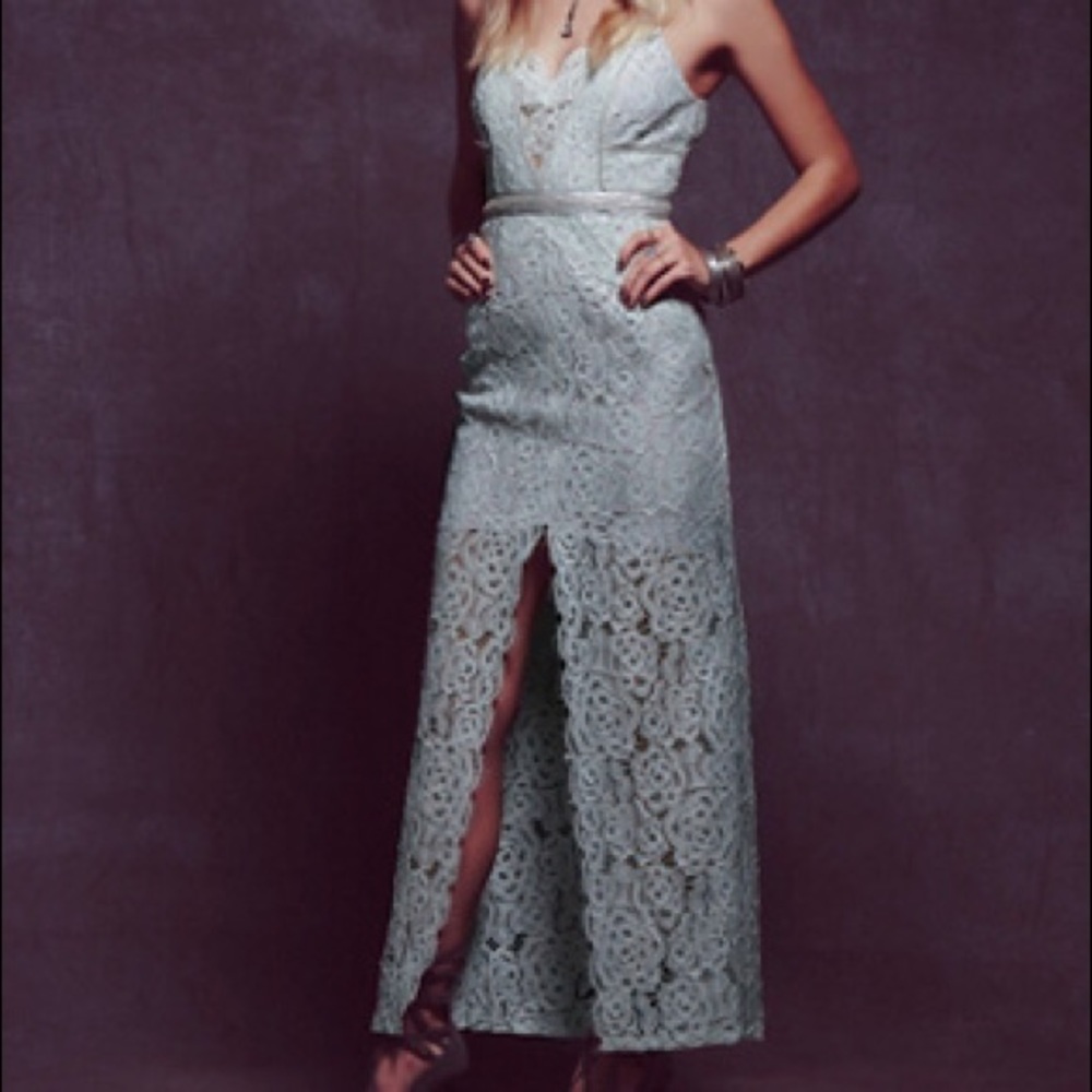 Free People Mint Green Lace Dress